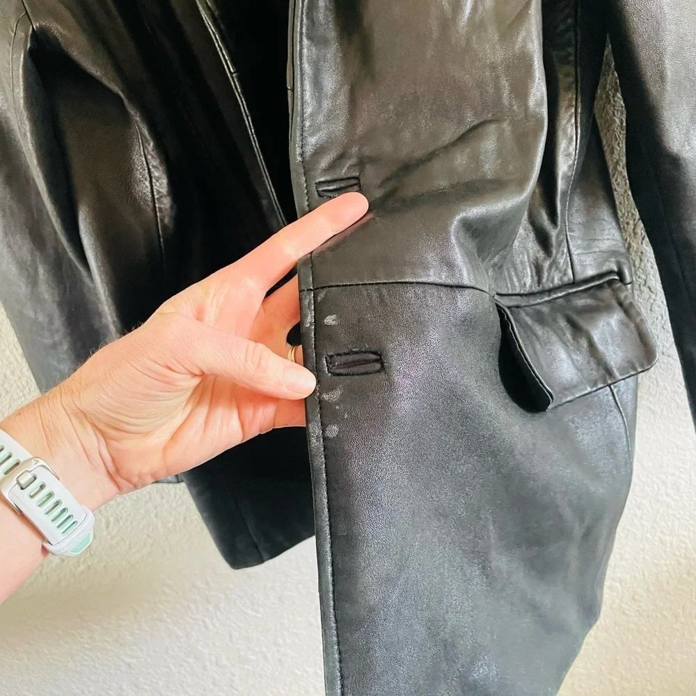 Vintage Canyon Outback Leather Goods Black Leather Jacket